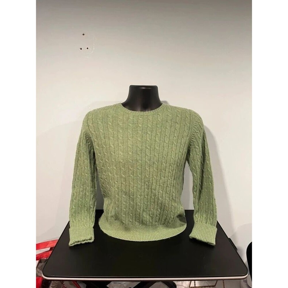 LL Bean Lambs Wool Women’s Medium Braided Sweater